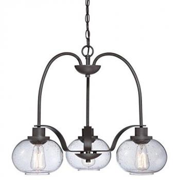 Lampadario Industrial Trilogy Metallo Bronzo Antico 3 Luci E27 3 Diffusori