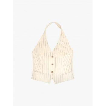 Gilet Regular con Trame Gessate