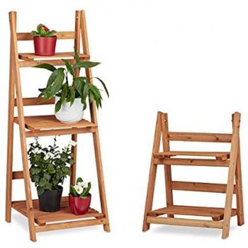 Two-Stage Wooden Flower Rack