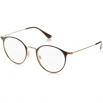 Ray-Ban Women's 0RX 6378 2905 49 Optical Frames, Gold (Gold/Shiny Brown)