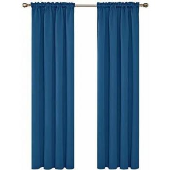 Aqua Night Thermal Curtains 52x84 – Ultra‑Soft, Darkening Room Drapes