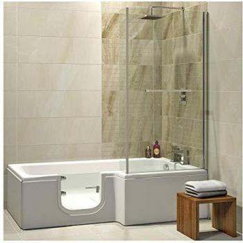 Barrierefreie Badewanne mit integrierter Tür für einfaches Ein