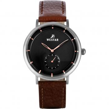 Westar Quarz Herrenuhr mit schwarzem Zifferblatt