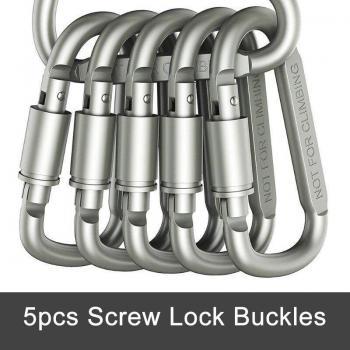 5Pcs Aluminum Alloy Locking Carabiners