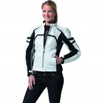 Vestito in Pelle Racer Nero e Bianco Donna Taglia 38