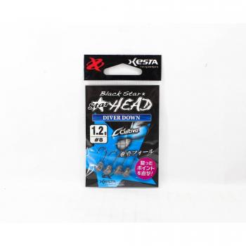 Diver Down Black Star Jig Head 1.2g Size 8