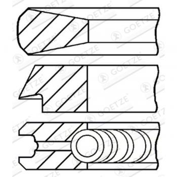 GOETZE ENGINE 08-114400-45 Jeu de segments de pistons