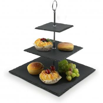 3 Tier Slate Pastry Serving Display