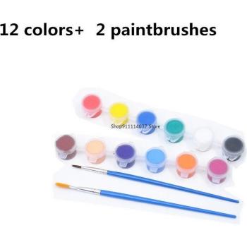 12 Colors Acrylic Paints for Textile and Nail Art XJ99