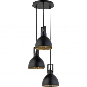 SIGMA 3-Bulb Pendant Light Black/Gold