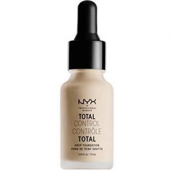 NYX Total Control Drop Foundation (Light Ivory) – Veganes, Langanhaltendes Mattes Finish, Präzise Dosierung & Aufbaubare Deckkraft