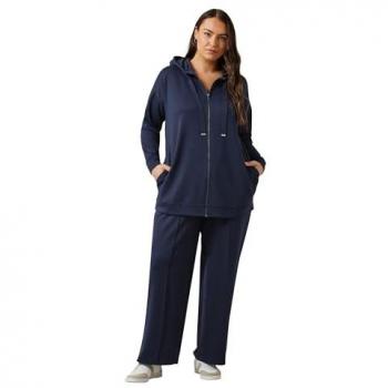 Women’s Dark Navy Wide Leg Joggers – Evans, Size 18