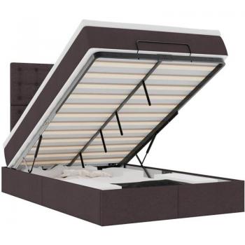 Lit avec matelas intégré marron foncé 120x190 cm