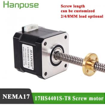500mm Trapezoidal Lead Screw Nema 17 Stepper Motor 17HS4401S-T8 for 3D Printers