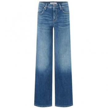 Cambio Weite Bein Jeans im 5-Pocket-Design Modell 'TESS' in Blau, Größe 42