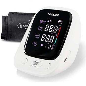 Sinocare 90‑Memory Home BP Monitor with Voice Alert and LED Display