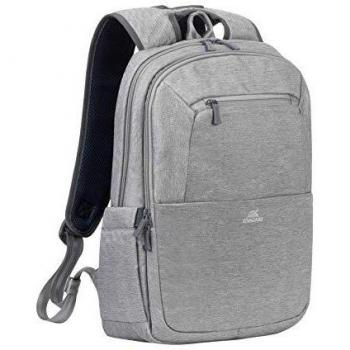 Rivacase 7760 Laptop Backpack 15.6 Gris clair chiné avec compartiment pour ordinateur portable et tablette