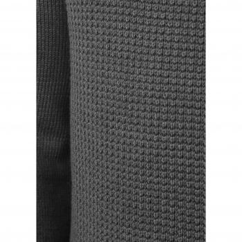 !Solid Tommy Herren Strickpullover mit Stehkragen und Reißverschluss, Größe:L, Farbe:Grey Melange