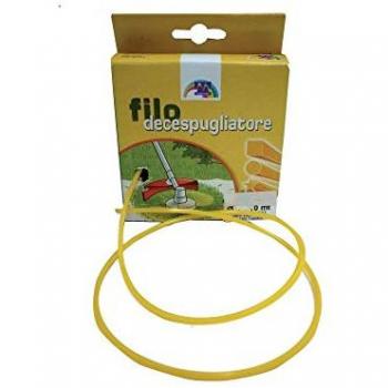 Filo nylon 3,3 mm quadrato giallo per rasaerba 10 mt