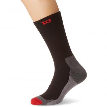 Wilson m Blk h-e Crew Chaussettes 1pr/PK MDLG de Tennis, Homme, Noir (Noir/Rouge/Gris), M/L