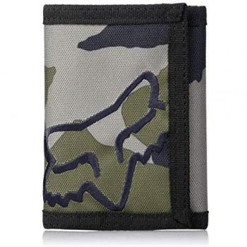 Velcro Closure Fox Wallet in Grey Camo