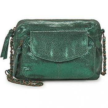Sac Bandoulière en Cuir Vert Pieces PCNAINA pour Femmes