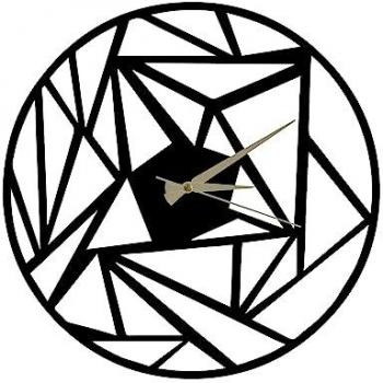 Reloj de Pared Decorativo de Metal 50x50 cm Geométrico