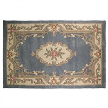 Premium Aubusson Round Floor Mat – Lotus Edition
