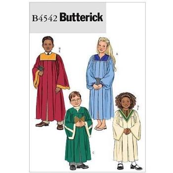 Kids’ White Robe & Collar by Butterick (Pattern B4542, Size CY M‑L)