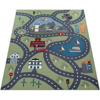 Alfombra de Juego para Habitaciones Infantiles Ciudad Colorida