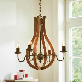 Suspension Cayo en bois brun Mirabeau