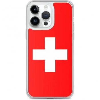 Custodia Soft iPhone 14 Pro Max in Plastica Trasparente con Svizzera