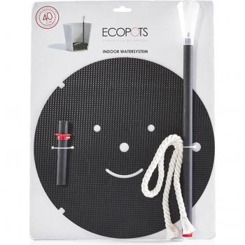 Ecopots Amsterdam Self-Watering Planter 20 cm Black