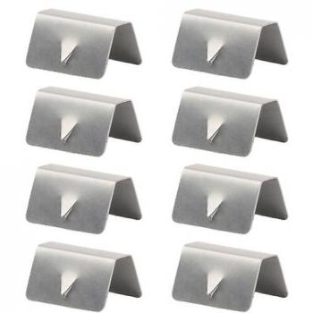 Kit de déflecteurs d’eau 8 pcs – Acier inoxydable Stianless, clips de montage – Remplacement Heko G3 Sned Clip Silver 2X1,05 cm