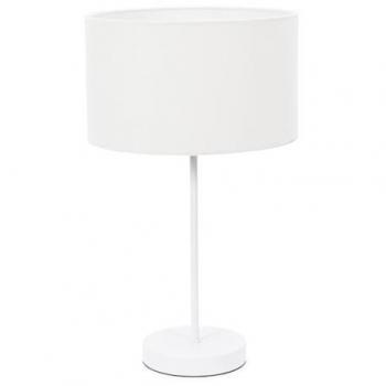 VALUELIGHTS Charlie White Table Lamp with Small Drum Shade and E27 LED Bulb