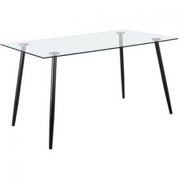 Danny | mesa de comedor y sillas de terciopelo crema 140x80 cm
