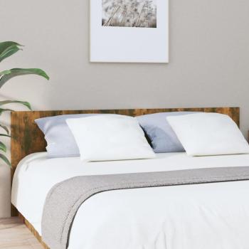 Engineered Wood Bed Headboard Smoked Oak 200x1.5x80 cm