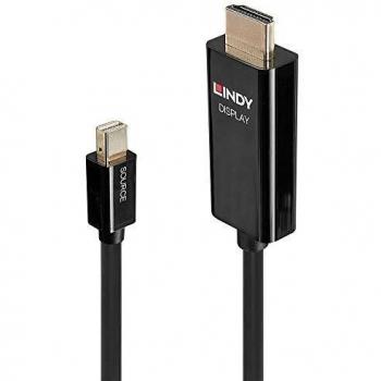 Lindy Mini DisplayPort (DP) to HDMI Adapter Cable, 2 Meters