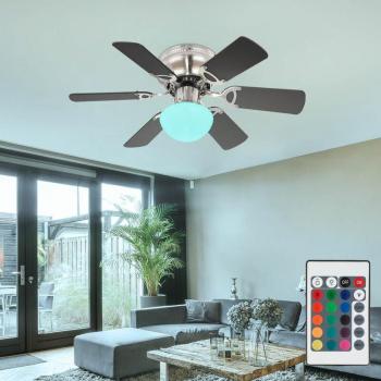 Ventilatore Led con Telecomando RGB, 3 Regolazioni, 76 cm