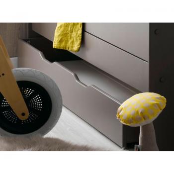 Rangement tiroir basse pour lit évolutif taupe Feroe