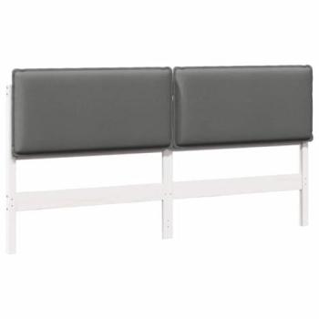 180 cm Fabric Headboard in White & Light Grey