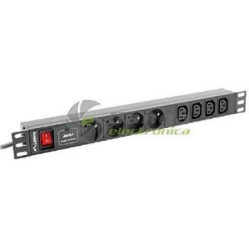 1U Black PDU with Four AC Outputs by Lanberg