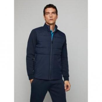 Navy Hs Quilt Hybrid Full Zip Sweatshirt for Men