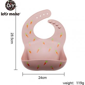 Waterproof Silicone Baby Feeding Set with 5PC Bibs