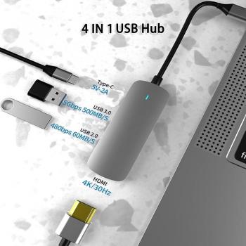 Adaptateur USB Type C 3.0 avec HDMI, VGA, SD, RJ45 et charge sans fil pour MacBook Pro