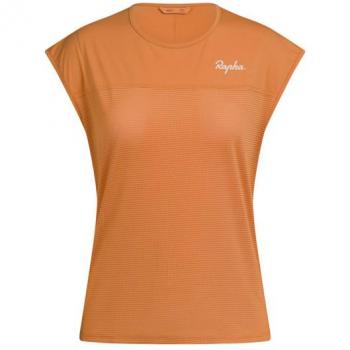 Damen Rapha Trail Kurzarmtrikot in leuchtendem Orange