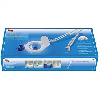 Lighted magnifying glass with clamp