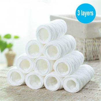 Inserciones de microfibra para pañales de tela, 10 unidades, 3 capas