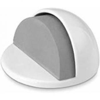Butée de porte métallique blanche à coller