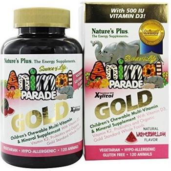 Goldene Tierparade Multivitamin‑Lutscher – 120 Stück, Wassermelonen‑Geschmack